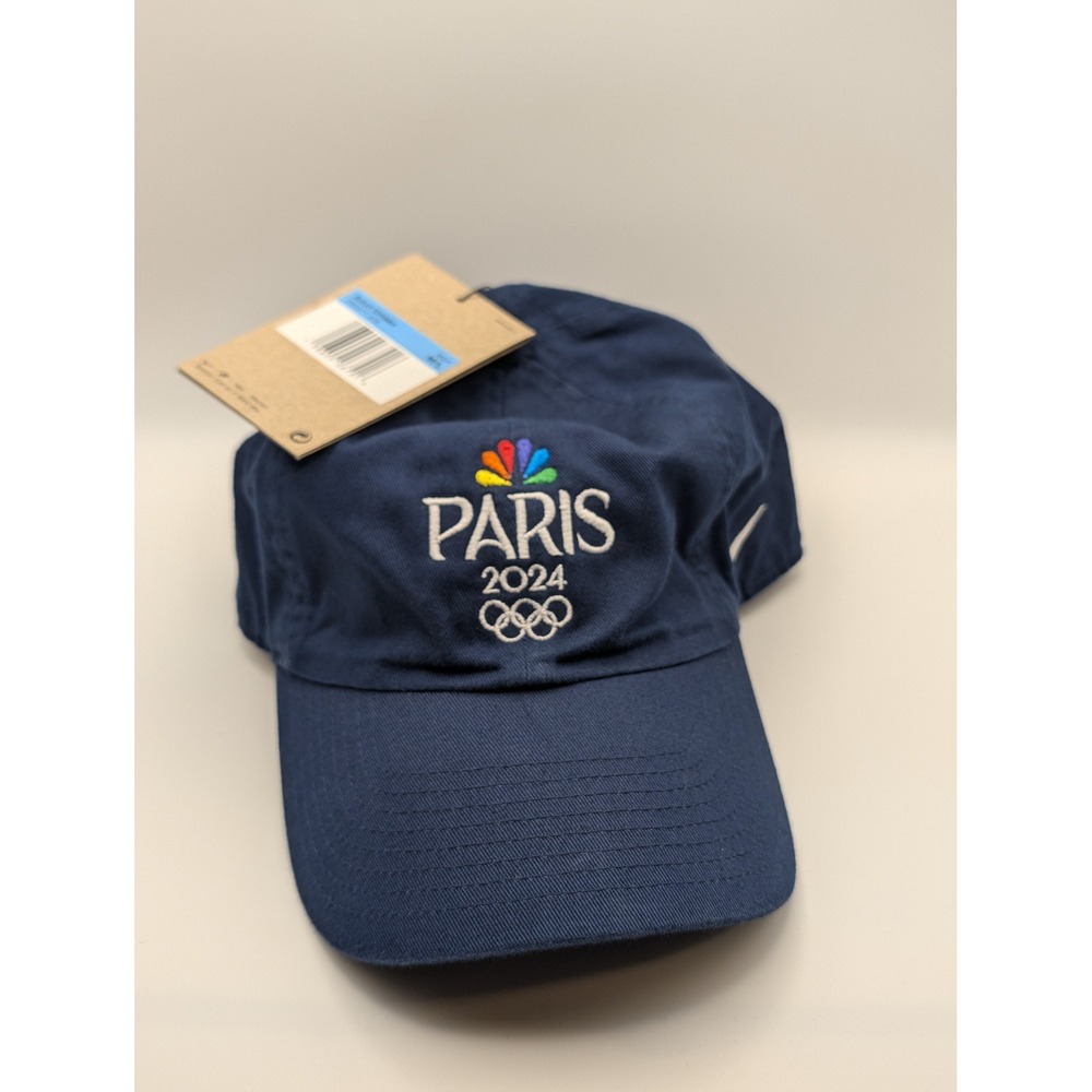 Nike Paris 2024 Olympics Hat Adult M/L Navy Blue NWT NBC Golf Adjustable Cap